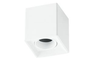 BASE GU10 SOBREPUESTA CUADRADA BLANCA/NEGRA