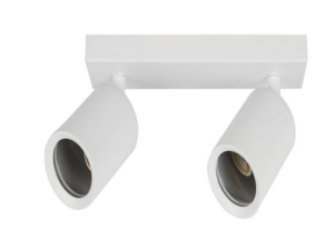 APLIQUE PORTA GU10 DE 2 FOCOS BLANCO