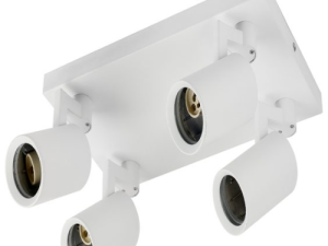 APLIQUE PORTA GU10 DE 4 FOCOS CUADRADO BLANCO