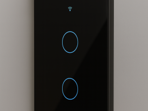 INTERRUPTOR INTERIOR WIFI DOBLE NEGRO