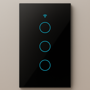 INTERRUPTOR INTERIOR WIFI TRIPLE NEGRO