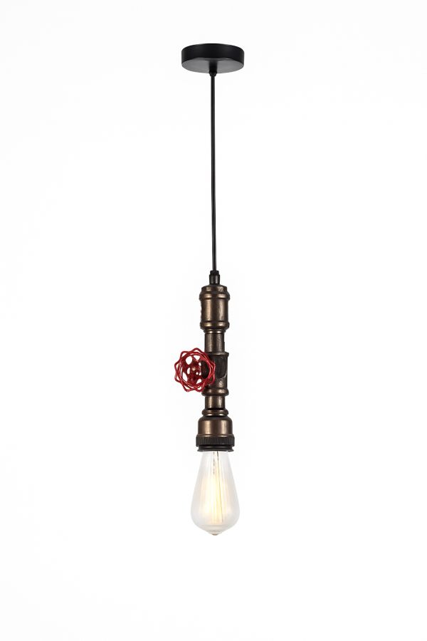 LAMPARA COLGANTE PORTA E27 BRONCE