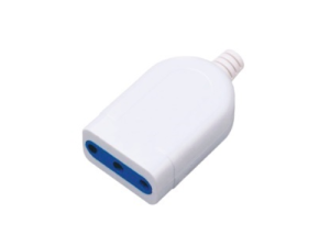 ENCHUFE VOLANTE HEMBRA 2P+T 10A NEGRO/BLANCO