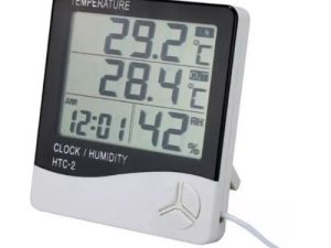 TERMOMETRO HIGROMETRO DIGITAL HTC-2 SONDA RELOJ ALARMA