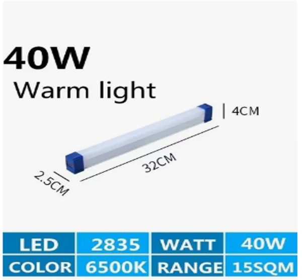 Tubo Led Interior Muro Recargable Usb Imantado - Imagen 3