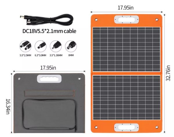 PANEL SOLAR 60W PLEGABLE PARA ESTACION DE CARGA - Imagen 3