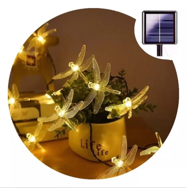 LUCES NAVIDAD LIBÉLULAS SOLAR 5 MTS - Imagen 4