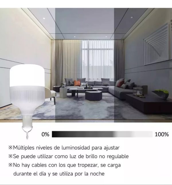 Lámpara Led Portatil Recargable Emergencia Usb 10 w - Imagen 4