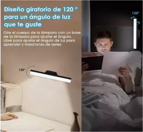 LAMPARA DE ESCRITORIO MAGNETICA DE 14 LED 3W NEGRO TACTIL LUZ - Imagen 3