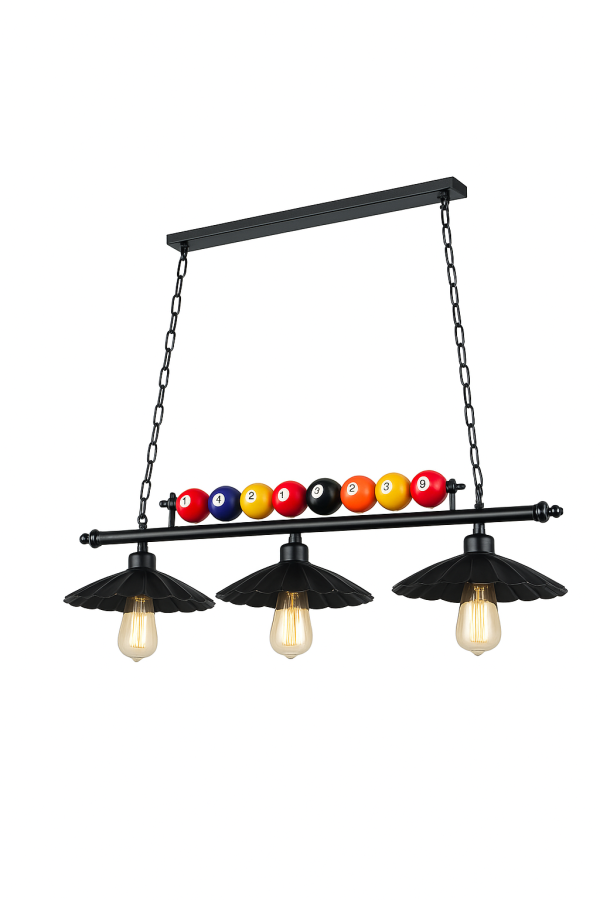 LAMPARA COLGANTE E27 X 3 BILLAR
