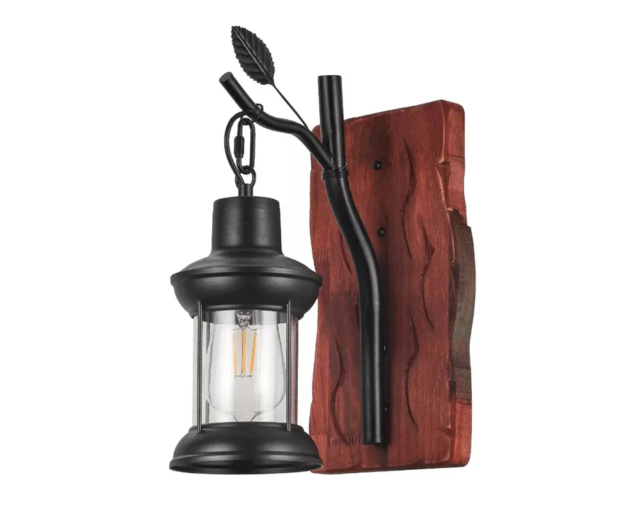 APLIQUE PORTA E27 X 1 BASE MADERA