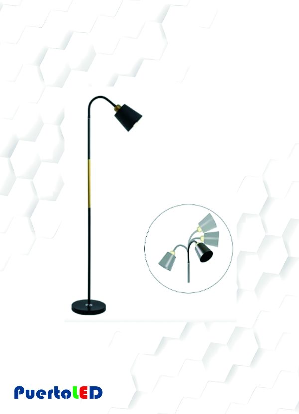 LAMPARA DE PIE ESTILO NORDICO NEGRO