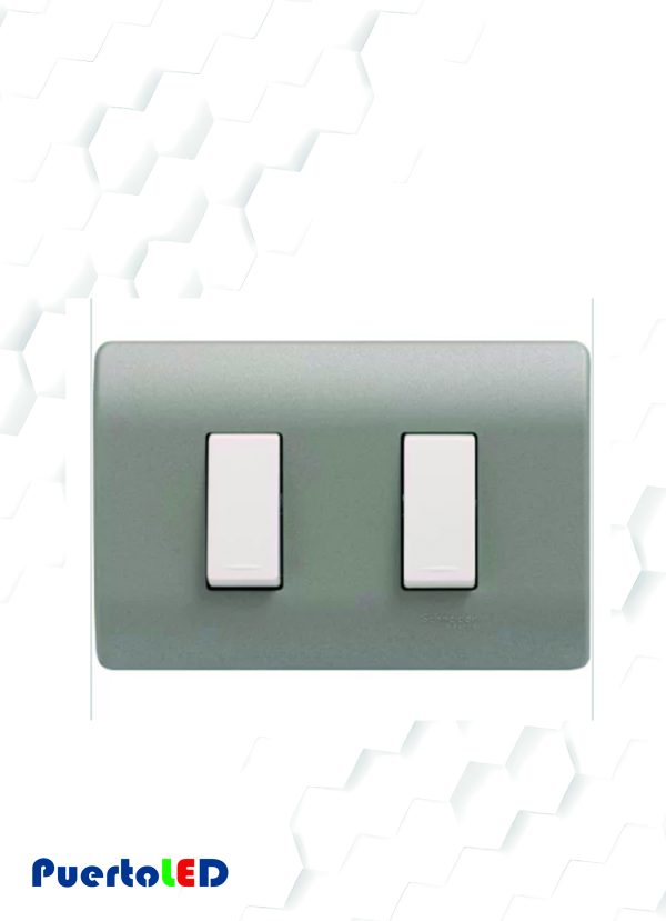 PLACA 2 MODULO GRIS EGB