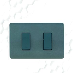 INTERRUPTOR DOBLE 9/15 10A NEGRA EGB