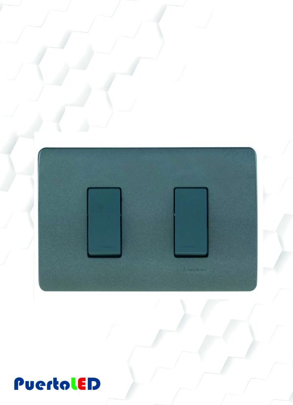 INTERRUPTOR DOBLE 9/15 10A NEGRA EGB