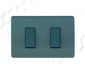 INTERRUPTOR DOBLE 9/15 10A NEGRA EGB