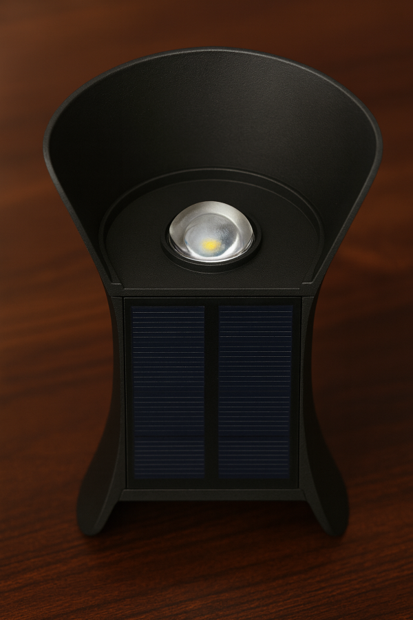 APLIQUE SOLAR CON LUZ AJUSTABLE BIDIRECCIONAL CONICO - Imagen 4