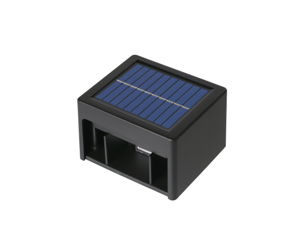 APLIQUE SOLAR CON LUZ AJUSTABLE BIDIRECCIONAL CUADRADO
