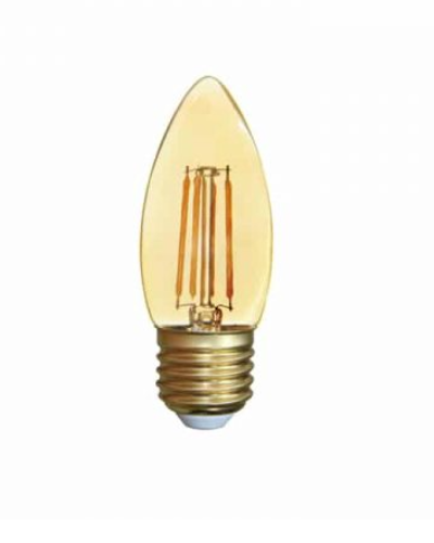 AMPOLLETA LED VELA FILAMENTO C35 E27 4W 2700K