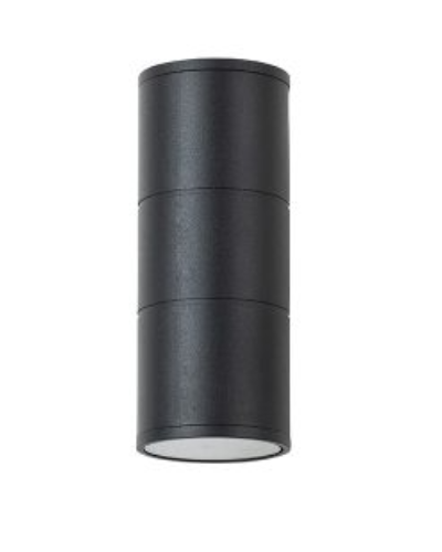 APLIQUE BIDIRECCIONAL PORTA GU10 2 NEGRO FIJO 1de2