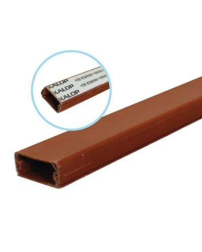 CANALETA BANDEJA 20 X 10MM AUTOADHESIVO MADERA 2MTS