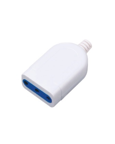  ENCHUFE VOLANTE HEMBRA 2P+T 10A BLANCO