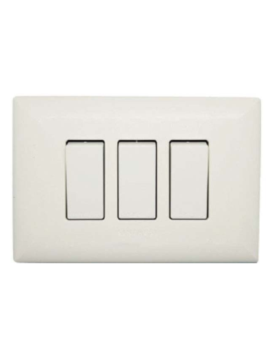 INTERRUPTOR TRIPLE S17 932 10A PBLANCA-MBLANCO SINTHESI