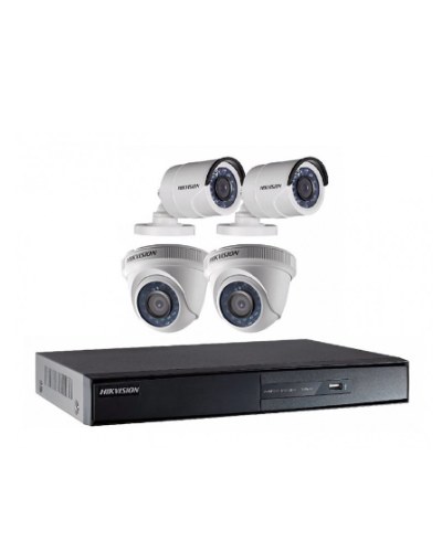 Kit Analogo 1080P DVR 4CH 2Domo+2Bala + 1TB Video Hikvision