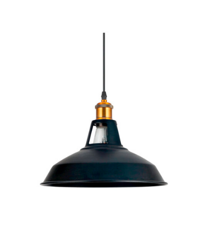 LAMPARA COLGANTE NEGRA - DORADO E27 300CM