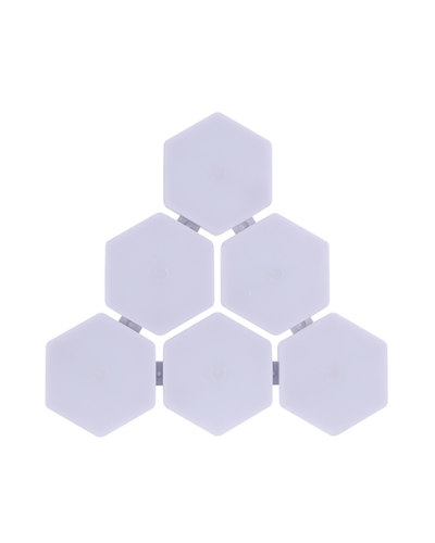  LAMPARA HEXAGONAL RGB PACK 6 CONTROLBATERIA