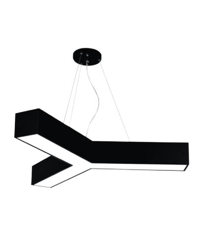 LAMPARA NEGRA FORMA Y 48W LUZ FRIA