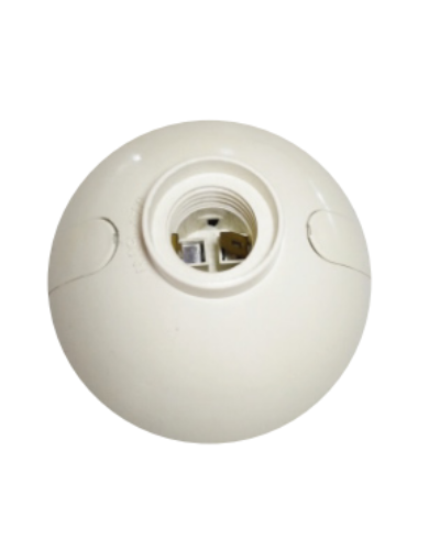 SOQUETE E27 BASE BAQUELITA BLANCO