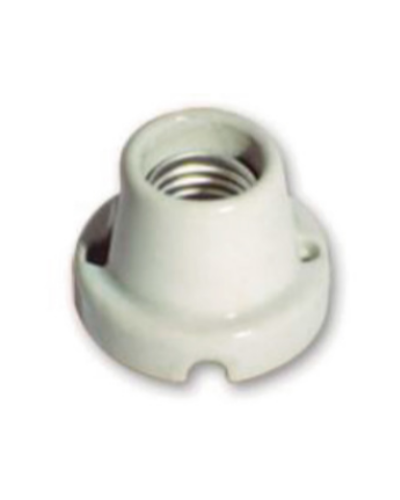 SOQUETE E27 BASE CERAMICA BLANCO