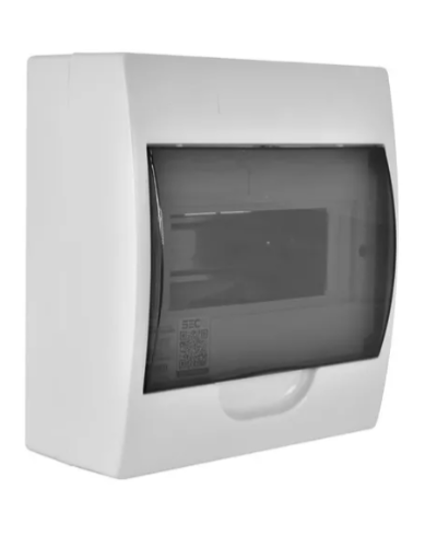 TABLERO EMPOTRABLE DE 8 MODULOS PUERTA TRANSPARENTE T8