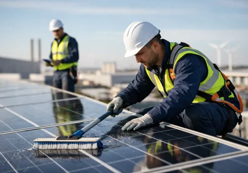 Mantenimiento de paneles solares industriales